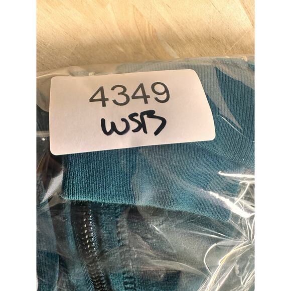 90’s Y2K Twisted Heart Teal Hooded Velour Floral Rhinestone Jacket Women’s Sz S - Picture 7 of 7